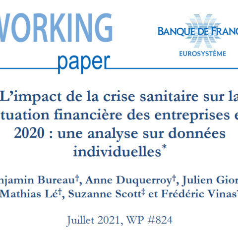 Rapport de la Banque de France sur l’impact de la crise sanitaire sur la situation financière des entreprises en  2020