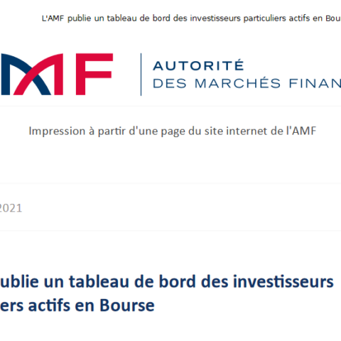 L’AMF publie un tableau de bord des investisseurs particuliers actifs en Bourse