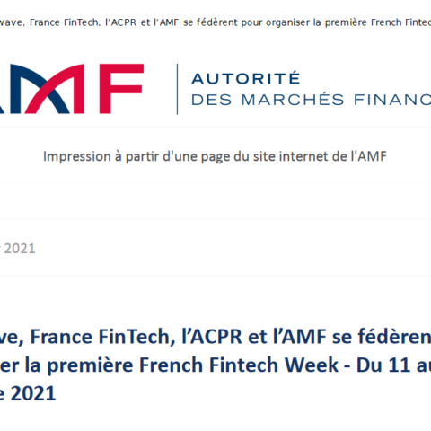 Organisation de la première French Fintech Week