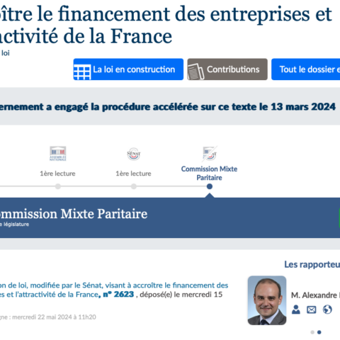 Adoption de la loi : Accroître le financement des entreprises et l’attractivité de la France
